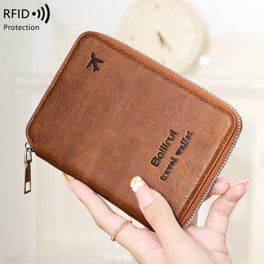 RFID-Pasfutteral - Sikker Rejseetui & Dokumentarrangør Brun