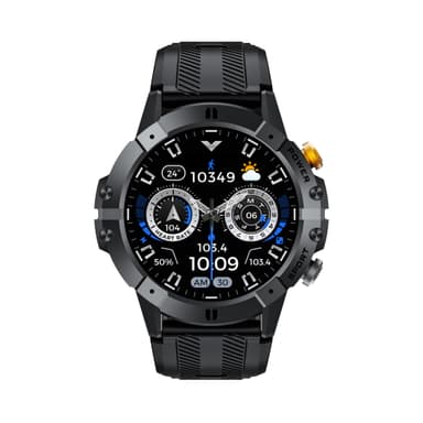 Smartwatch med puls-, blodtryks- og iltmåler Sort