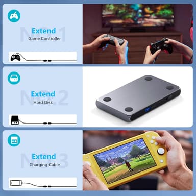 NÖRDIC 1m USB3.2 Gen2 20Gbps USB-C til C nylonflettet forlænger kabel med Power Delivery 240W 4K60Hz