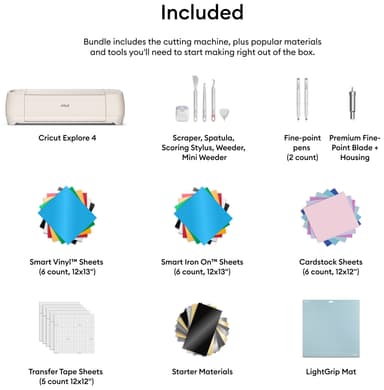 Cricut Explore 4 digital skæremaskine Essentials-pakke