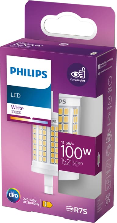 Philips LED-pære 11,5W R7S (hvid)