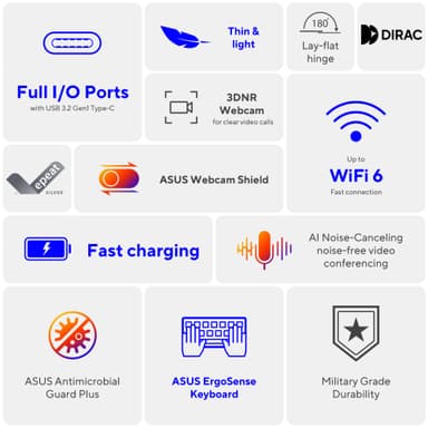 ASUS Vivobook X1504 i3-1315U /8GB/128/IPS 15,6" bærbar computer
