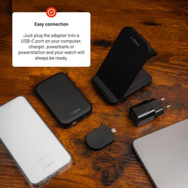 Fixed Samsung Watch trådløs USB-C oplader (sort)