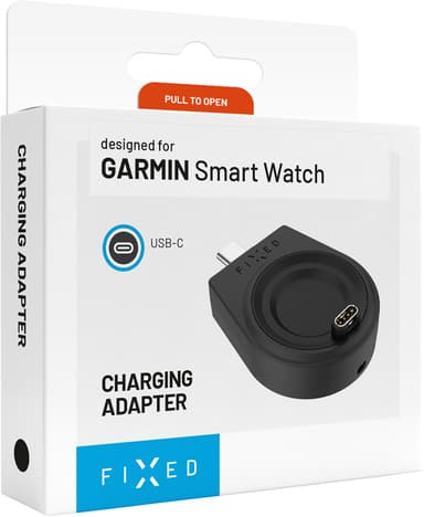 Fixed Garmin Watch trådløs USB-C oplader (sort)