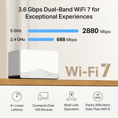 Mercusys Halo H27BE BE3600 Wi-Fi 7 Mesh-system (3-pak)
