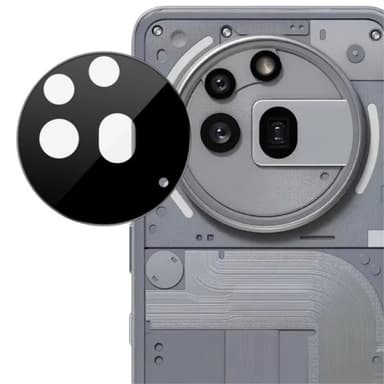 2-PAK SKALO Nothing Phone (3a) Pro 3D Kameralinse Beskyttelsesglas - Sort