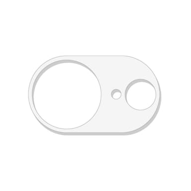 2-PAK SKALO iPhone 16e 3D Kameralinse Beskyttelsesglas - Gennemsigtig
