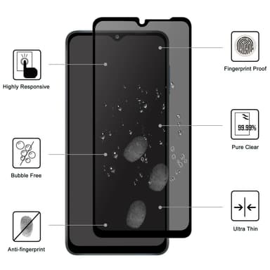 SKALO Samsung A36 Privacy Hærdet Glas Skærmbeskyttelse - Sort