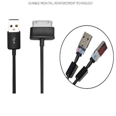 30 pin USB-kabel / ladekabel til datasynkronisering Sort 1 m