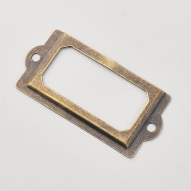 12 stykker Etiketæske Filskuffe Etiketholder Metaletiketter Bronze