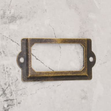 12 stykker Etiketæske Filskuffe Etiketholder Metaletiketter Bronze