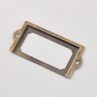 12 stykker Etiketæske Filskuffe Etiketholder Metaletiketter Bronze