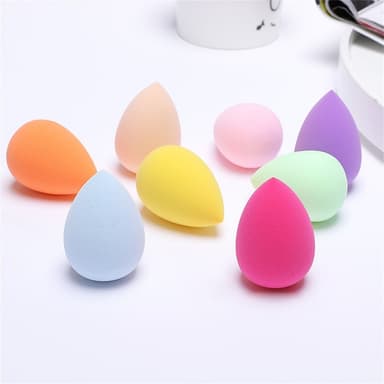 2 stk Makeup Sponge Blender Teardrop Beauty Egg Cleansing Puff Skin Care - Sort