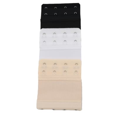BH-forlængelse Hvid / Sort / Beige 3-pak