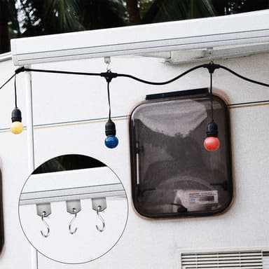 12-pak RV fortelt lys clip, RV party lys holder, camper fortelt krog