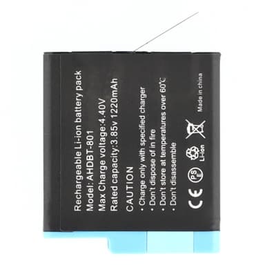 Batteri til GoPro Hero 8 3.85V 1220mAh AHDBT-801 erstatningsbatteri