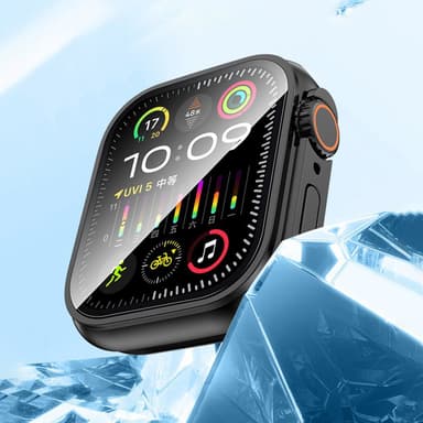 Apple Watch 45 mm hård skal med hærdet film Sort