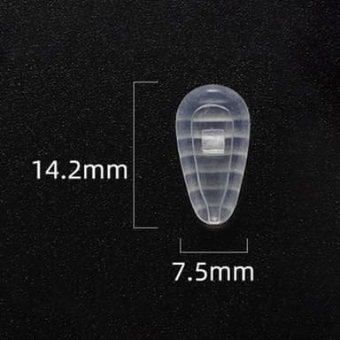 30 par A3 silikone anti-slip næsepuder til briller Gennemsigtig