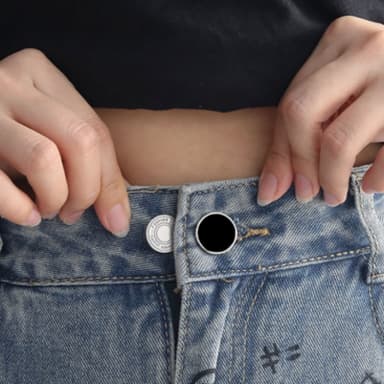 12-paks taljeforlænger til jeans - ingen syknapforlænger 10 mm