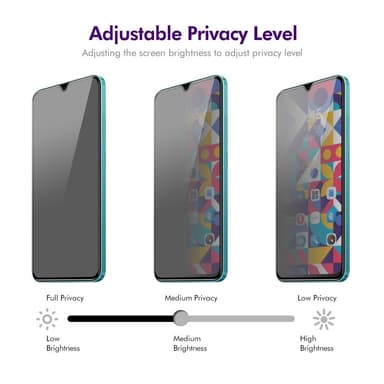 Til Samsung Galaxy A26 5G 2 stk. 28-graders anti-spion hærdet glas