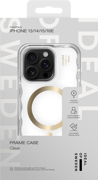 Ideal of Sweden iPhone 13/14/15/16e Frame etui (gennemsigtig)