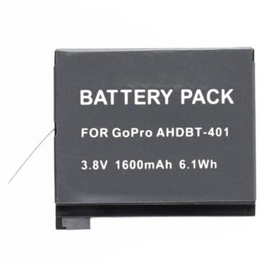 Batteri til GoPro Hero 4 kamera 3.8.0V 1600mAh AHDBT-401 erstatningsbatteri