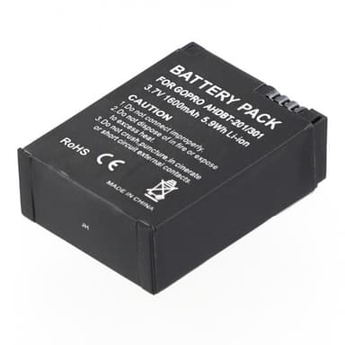 Batteri til GoPro Hero 3 kamera 3,7V 1600mAh AHDBT-201/301 erstatningsbatteri