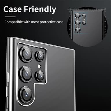 Til Samsung Galaxy S25 Ultra Kameralinsebeskytter ENKAY Metalring Linsefilm