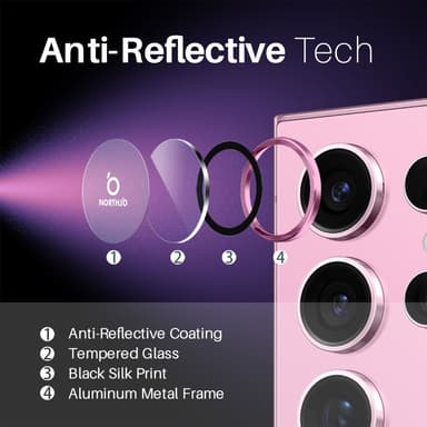 NORTHJO til Samsung Galaxy S25 Ultra Hærdet Glas Kameralinsebeskytter