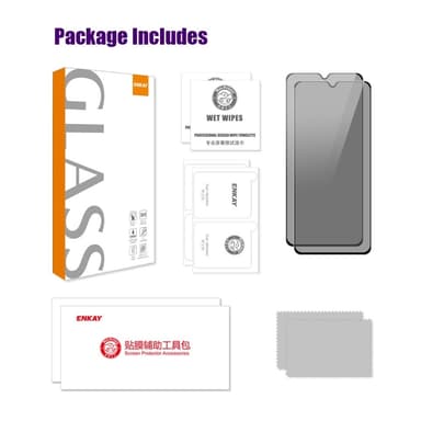 Til Samsung Galaxy A26 5G 2 stk. 28-graders anti-spion hærdet glas