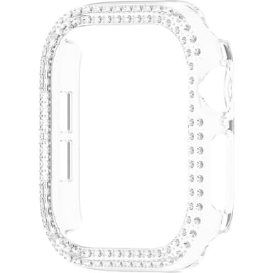 For A Watch Series 10 42mm Case Cover Frame Bling Rhinestone Decor - Gennemsigtig