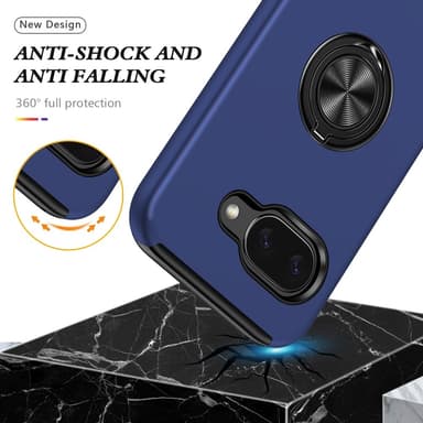 Til Google Pixel 9A Fingerring Kickstand Hybrid Taske