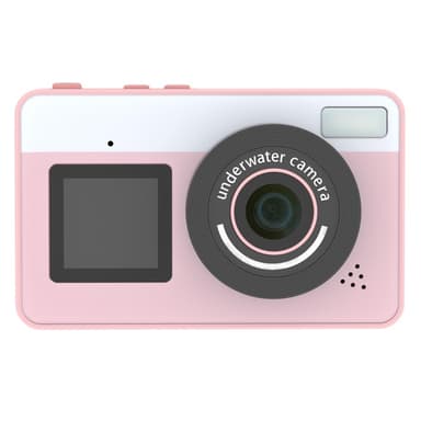 Digitalkamera Dual Screens Vandtæt kamera + 32GB kort + kortlæser - Pink