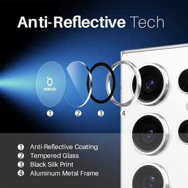 NORTHJO til Samsung Galaxy S25 Ultra Hærdet Glas Kameralinsebeskytter