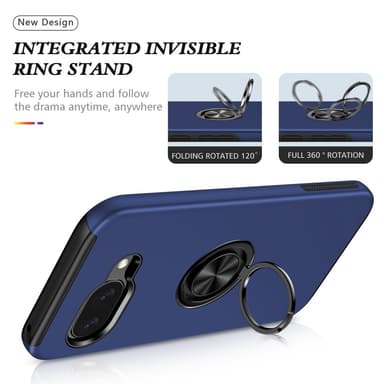 Til Google Pixel 9A Fingerring Kickstand Hybrid Taske