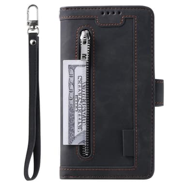 Til Google Pixel 9A Etui med Lynlåslomme og 9 Kortlommer