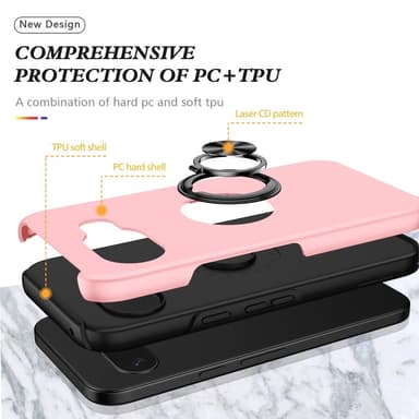 Til Google Pixel 9A Fingerring Kickstand Hybrid Taske