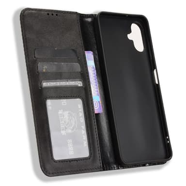 Til Samsung Galaxy A06 4G / A06 5G Pung Stand Flip Telefonetui - Sort