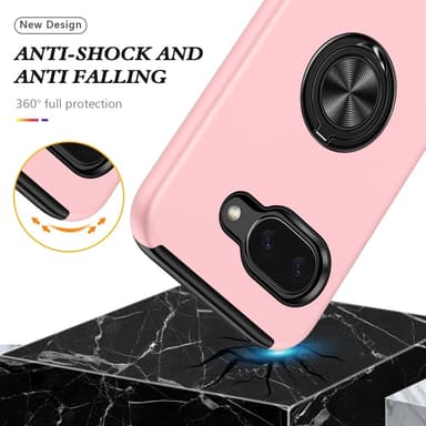 Til Google Pixel 9A Fingerring Kickstand Hybrid Taske