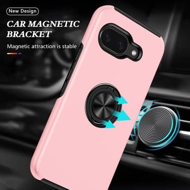 Til Google Pixel 9A Fingerring Kickstand Hybrid Taske