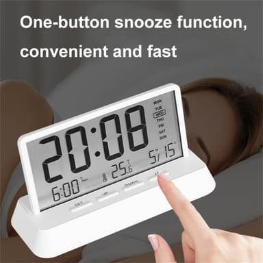 LED Display Digitalt vækkeur med Temperatur Kalender Snooze funktion