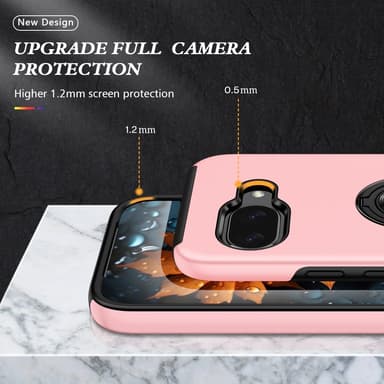 Til Google Pixel 9A Fingerring Kickstand Hybrid Taske