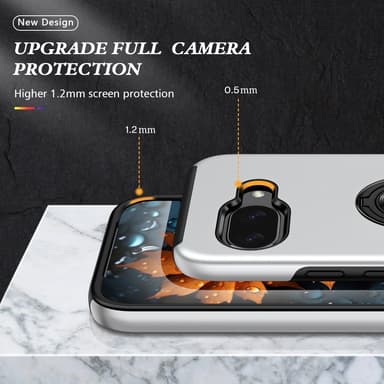 Til Google Pixel 9A Fingerring Kickstand Hybrid Taske
