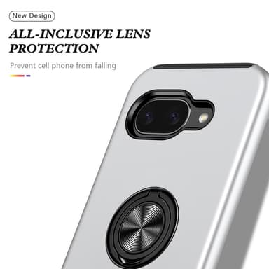 Til Google Pixel 9A Fingerring Kickstand Hybrid Taske