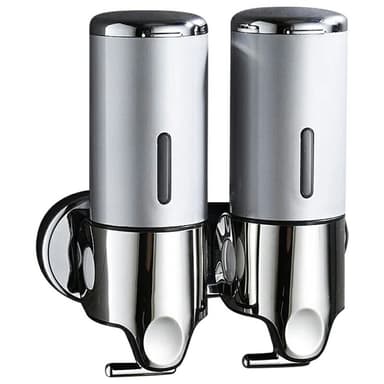 Rustfrit stål Sæbedispenser 1000ml Manuel Push Pump Shampoo Body Wash