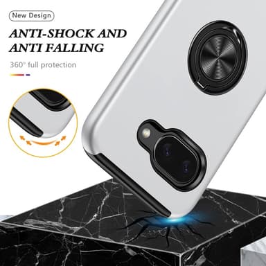 Til Google Pixel 9A Fingerring Kickstand Hybrid Taske