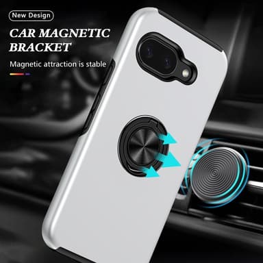 Til Google Pixel 9A Fingerring Kickstand Hybrid Taske