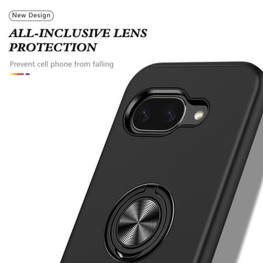 Til Google Pixel 9A Fingerring Kickstand Hybrid Taske