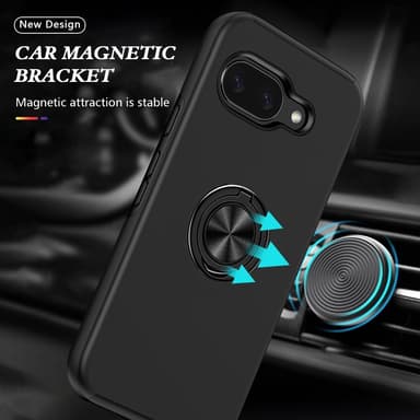 Til Google Pixel 9A Fingerring Kickstand Hybrid Taske