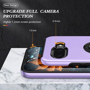 Til Google Pixel 9A Fingerring Kickstand Hybrid Taske